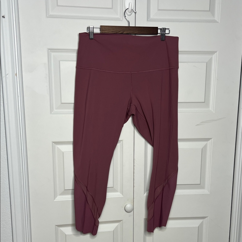 Lululemon High-Rise Crop Leggings – Mauve Pink – Size Unknown (See Measurements)